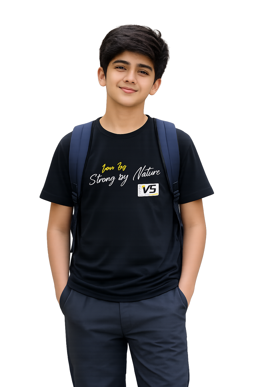 Strong By Nature Panther Print T-Shirt for Boys – Black