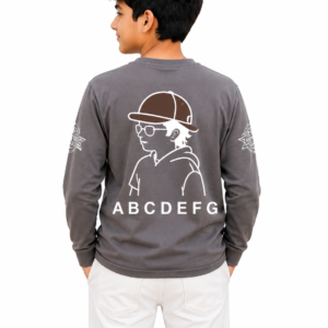 Navy blue winter sweater for kids — front view, warm cotton blend fleece Pakistan
